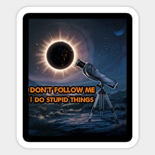 solar eclipse watching Sticker